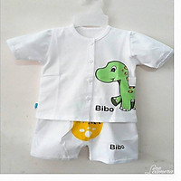 Sét 5 Bộ Cotton Cài Cúc Giữa Cho Bé Từ 5-15kg - Quần Áo Sơ Sinh
