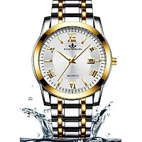 Đồng hồ nam FOURRON F1128 santafe watch 2020 Lịch ngày dây thép không gỉ cao cấp