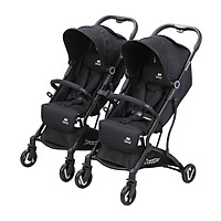Xe đẩy đôi lắp ghép Norio 9026 cho bé từ 0 - 36 tháng - Black