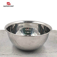 Thau Inox 304 Thành Cao Với Thang Đo Thể Tích, Dày 0.5mm Cứng Cáp, Siêu Bền Bỉ, An Toàn Thực Phẩm, Không Gỉ Sét, Không Hoen Ố, Siêu Tiện Lợi Sạng Trọng ( Size từ 15-24cm)