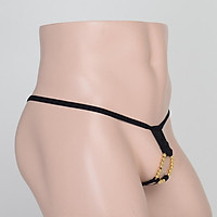 4 Colors Men's T-Back Underwear Low-rise Man Bikini G-String Thong Briefs Black