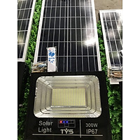 Đèn led pha năng lượng mặt trời 300w IP67 có remote tấm pin rời dây dài 5m