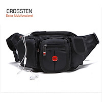 CROSSTEN Quàng Nam Chất Lượng 230D SwissMultifunctional NYLON Du Lịch BUM Dây Lưng Eo Túi Hông Nữ Túi Ngực
