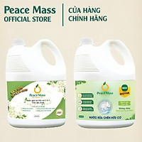 NGB3 Combo Hữu Cơ Peace Mass Nước Giặt Xả 2 in 1 3.6 lít + Nước Rửa Chén 3.6 lít