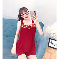 ĐỒ BỘ NGỦ THUN LẠNH đùi dây bản SIZE 45-60KG TÙY CHIỀU CAO