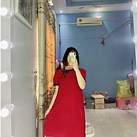 Đầm bầu thời trang thiết kế xuông cổ lệch MB16 chất đũi hàn freesize từ 45 đến 70kg