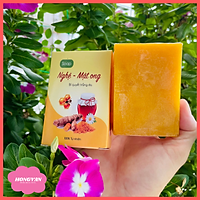 Combo 2 bánh xà bông nghệ và mật ong (2x100g) giúp sáng da ngừa mụn giảm thâm tặng lưới tạo bọt