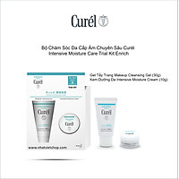 Bộ Chăm Sóc Da Cấp Ẩm Chuyên Sâu Curél Intensive Moisture Care Trial Kit Enrich (gel tẩy trang 30g + kem dưỡng 10g)