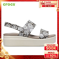 Giày Xăng Đan Nữ Crocs Brooklyn Mid Wedge 206453