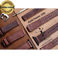 Dây đồng hồ da bò nâu mận cho Casio AE1200 WHD và Seiko 5 37mm (Tặng Khóa + Cây thay dây + 2 chốt) - RAM CLASSIC 1951 .
