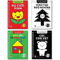 Combo 4 Cuốn: Kích Thích Phát Triển Thị Giác Cho Bé - Sách-Đồ Chơi Tương Tác (0-12 Tháng)