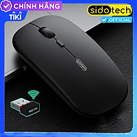 Chuột không dây Wireless Bluetooth sạc pin SIDOTECH PM1 không cần thay pin, sạc 1 lần dùng 30 ngày thiết kế công thái học không mỏi tay, silent chống ồn ban đêm tương thích Laptop Macbook Máy tính bảng PC- Hàng Chính Hãng