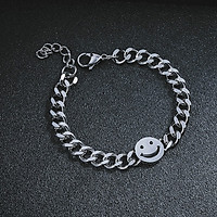 Lắc tay unisex vòng tay mặt cười không gỉ cá tính cho cả nam và nữ