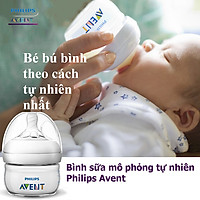 Bình sữa Philips Avent cho bé mô phỏng tự nhiên Bình tập uống đựng sữa cho trẻ sơ sinh chống sặc cổ rộng không có BPA Tặng móc khóa xinh xắn thương hiệu Bamboo Life