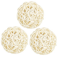 Set 3 Quả Cầu Mây Tự Nhiên Dùng Trang Trí Thủ Công Đa Năng