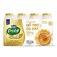 Lốc 4 sữa chua men sống Gold Probi mật ong nghệ 130ml - 00179
