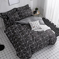 Bộ Chăn Ga Gối 4 Món kẻ bàn cờ PL45 ( gồm 1 ga bọc nệm, 1 vỏ chăn có khóa kéo, 2 vỏ gối nằm)