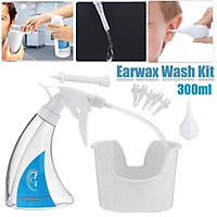 Safe Ear Wax Cleaner Earwax Removal Kit with Basin + 5 Tips Ear Washer Ear Wash Ball Ear Wash Set Earwax Cleaning Cleaning Tool Set Ear Wash Series - 300ml