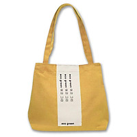 Túi tote vải canvas phom bầu phối chữ eco green thời trang COVI nhiều màu sắc T6