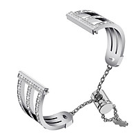 Metal Watch Strap Treble Diamante Strap for Fitbit versa 2