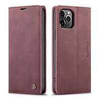 Bao da cao cấp dành cho iPhone 12 Pro Max dạng ví chính hãng Caseme - Hàng Nhập Khẩu ( Tặng kính cường lực camera )