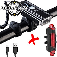 COMBO Đèn Còi Xe Đạp HJ062 Và Đèn Hậu Sạc USB BS216
