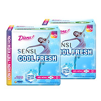 Bộ 2 Băng vệ sinh Diana Sensi Cool Fresh Siêu Mỏng Cánh gói 20 miếng