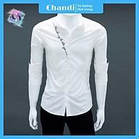 Áo Sơ Mi Nam lụa trơn cao cấp Thương Hiệu Chandi, xu hướng mới nhất năm 2021 mẫu SM3