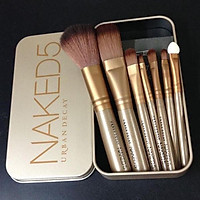 Bộ cọ trang điểm 12 món Naked 5 .lông mịn đầy đủ chức năng trang điểm ,kèm hộp thiếc sang trọng ,nhỏ gọn tiện mang theo