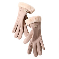 Glove Universal One Size Winter Warm V-elvet Lining N-on-slip Touching Screen For Sport Bike Riding Running
