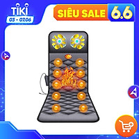Nệm Massage Toàn Thân Suteki MMY2 16 Bi Cao Cấp, 10 Động Cơ Rung Đảo Chiều, Hỗ Trợ Rung Nhiệt - Tặng Kèm Máy Massage Mini - Hàng Nhập Khẩu