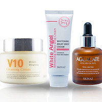 Combo mỹ phẩm Skinaz dưỡng trăngs da ngày và đêm hiệu quả