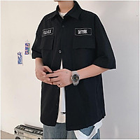 Sơ Mi Nam Cộc Tay Cổ Ve Phối Túi Ngực Họa Tiết Chữ F.U.K.K Phong Cách Trẻ Trung Thời Trang Zenkonu SO MI NAM 1000024V1
