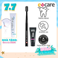 Bộ bàn chải và kem đánh răng Curaprox Black is White 8ml