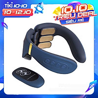 Máy Massage Đốt Sống Cổ Vai Gáy Trị Liệu Cải Tiến Với 6 Đầu Massage, 12 Mức Điều Chỉnh, Đa Chức Năng Xung Điện, Chườm Nóng - Tặng Kèm Miếng Đệm Điện Cực và Gel Massage