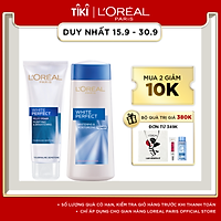 Bộ Sữa rửa mặt và Nước hoa hồng dưỡng trắng da L'Oréal Paris White Perfect