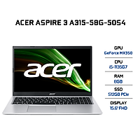 Laptop Acer Aspire 3 A315-58G-50S4 (Core i5-1135G7/ 8GB DDR4/ 512GB SSD/ MX350 2GB/ 15.6 FHD/ Win 11) - Hàng Chính Hãng