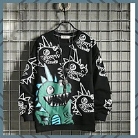 Áo Sweater Nam Nữ ️Đầu Rồng️chất vải Nỉ Form Rộng dáng 1 size dưới 65kg mặc vừa ( unisex nam nữ đều mặc được)