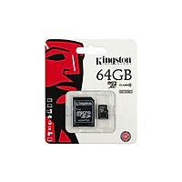 Thẻ Nhớ Micro SD Kingston 64GB Class 10 + Adapter - Hàng Chính Hãng