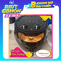 Nồi chiên không dầu NỊNESHIELD 8L 1500W mặt kính, có tay đảo, bảo hành 12 tháng (CƠ-ĐIỆN TỬ)