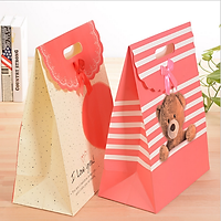 túi giấy đựng quà các cỡ loại đẹp có nắp, giao hình và màu ngẫu nhiên