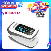 Máy đo nồng độ oxy máu và nhịp tim,chỉ số PI Jumper 500F (FDA Hoa Kỳ + xuất USA), Kết nối Bluetooth APP mobile, màn hình OLED