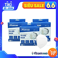 Khẩu Trang N95 EcomMed Combo 3 Hộp (10 cái/Hộp)