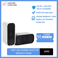 Máy lọc không khí ô tô Airshot Road | Sản phẩm chính hãng Hàn Quốc | Sử dụng công nghệ đèn LED UV khử trùng mạnh mẽ