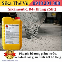 Phụ gia bê tông cao tầng giúp giảm nước, kéo dài thời gian ninh kết bê tông - Sikament- 1 R4 (thùng 25lít)