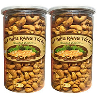 1KG - COMBO 2 HŨ HẠT ĐIỀU RANG TỎI ỚT TLP