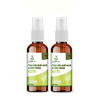 Bộ 2 bình xịt đuổi muỗi và côn trùng tinh dầu sả chanh 50ml/ chai JULYHOUSE