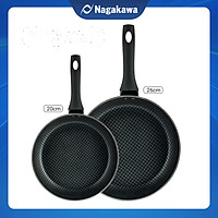 Cặp Chảo Chiên Đa Lớp Đáy Từ Nagakawa NAEC2026 (20cm & 26cm) - Hàng Chính Hãng
