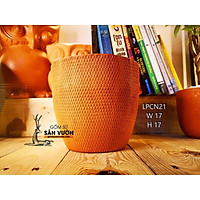 Chậu trồng cây kiểu TRỨNG DA RẮN size 17cmx17cm gốm đất nung chất lượng cao Bình Dương