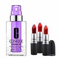 Gel Dưỡng Da Clinique ID Dramatically Different Hydrating Jelly 115ml + Tinh Chất 10ml + Tặng 1 Thỏi Son M.A.C Màu Ruby Woo/Lady Danger/Chili